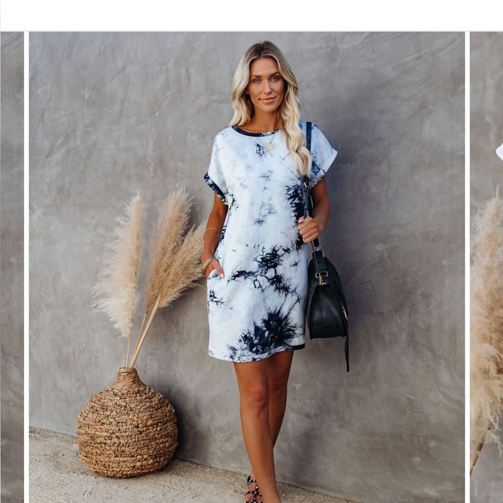 Vici Black and White Graphic Mini Dress